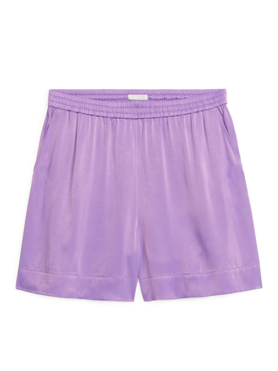 Satin Shorts - Purple