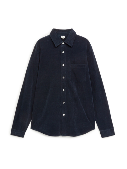 Cotton Towelling Shirt - Blue