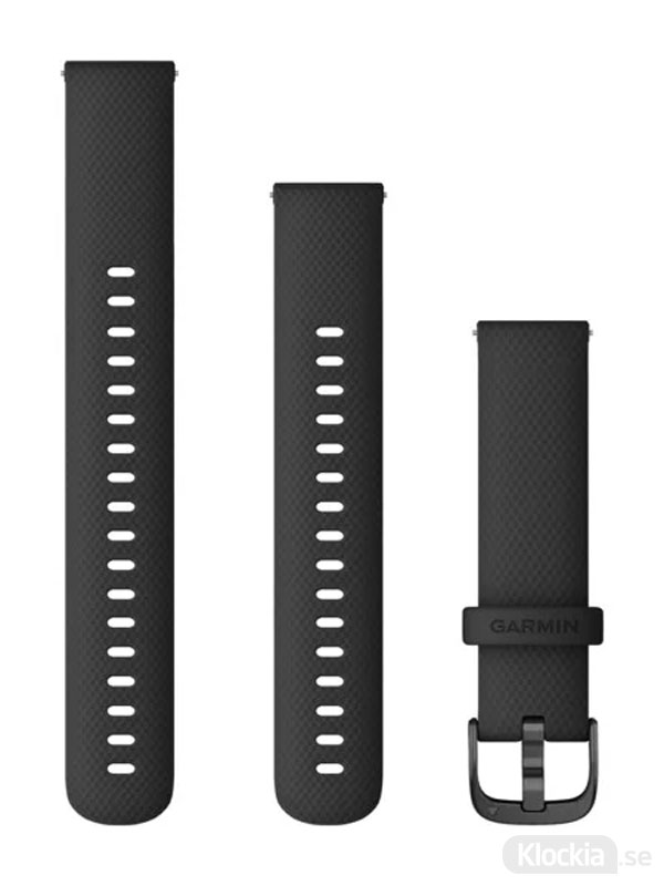 Garmin Armband 18mm Silikon Svart/Svart 010-12932-01