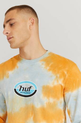 HUF Långärmad T-Shirt Ellipse Logo L/S Tee Natur