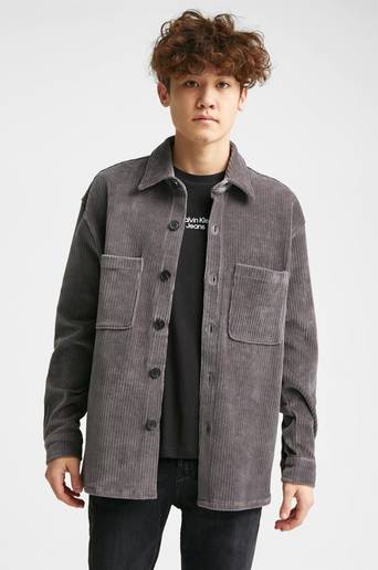 Studio Total Overshirt Relaxed Soft Cord Overshirt Grå