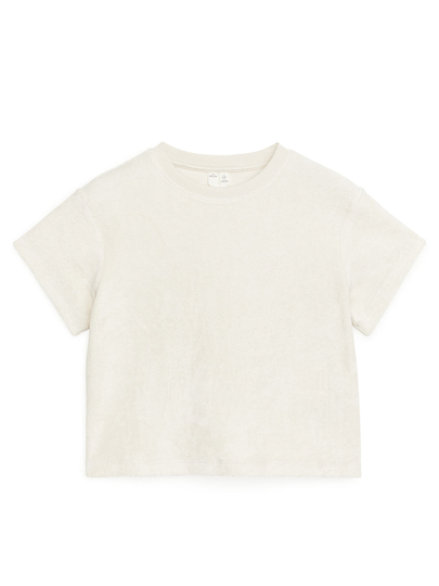 Cotton Towelling T-Shirt - Beige