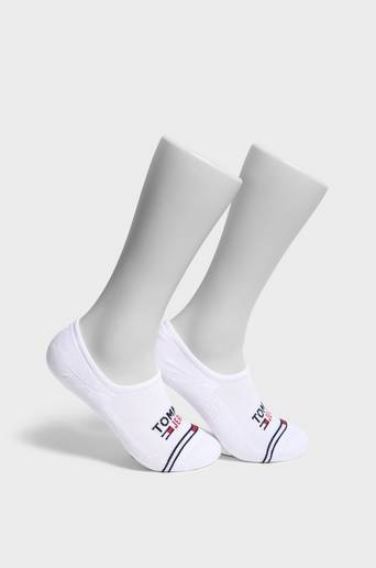 Tommy Hilfiger 2-Pack Strumpor TH Uni TJ No Show High Cut 2P Vit