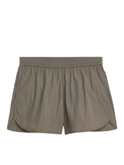 Lightweight Nylon Shorts - Beige