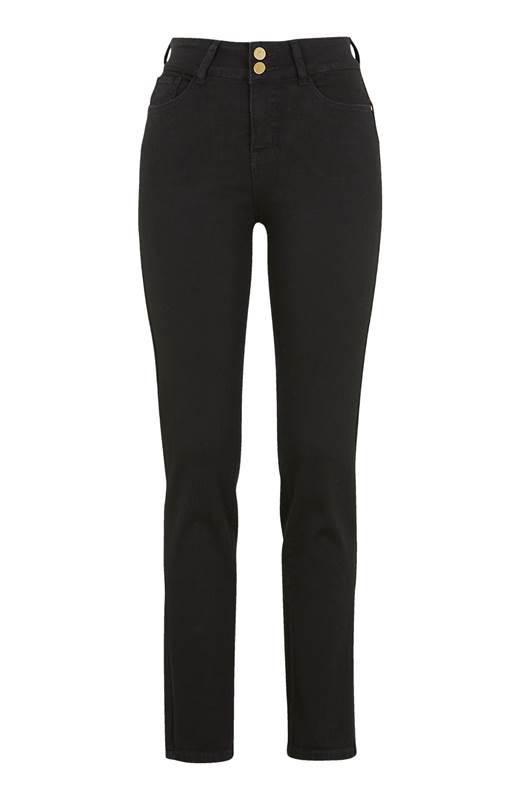 Cellbes Höga stretchiga jeans med shaping Svart