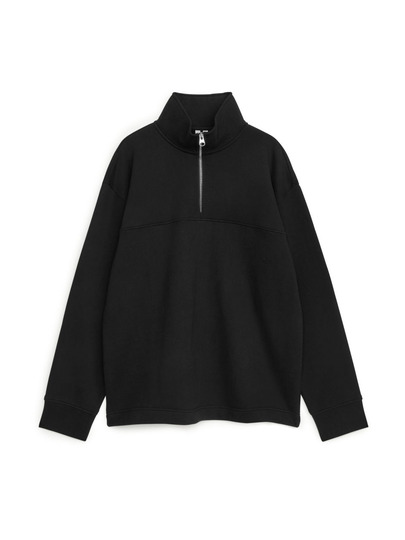 Half-Zip Sweatshirt - Black