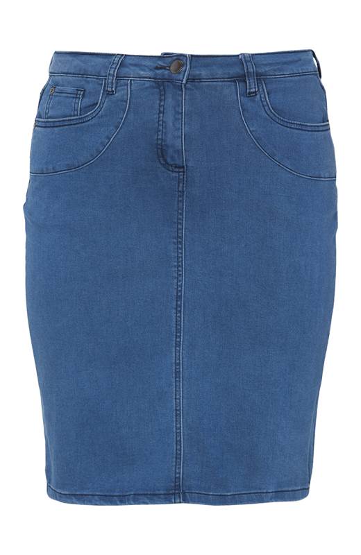 Zhenzi Stretchig jeanskjol Sian Blå denim