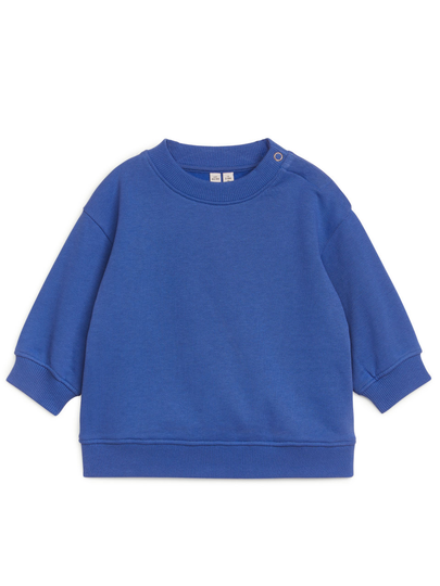 Loose-Fit Cotton Sweatshirt - Blue