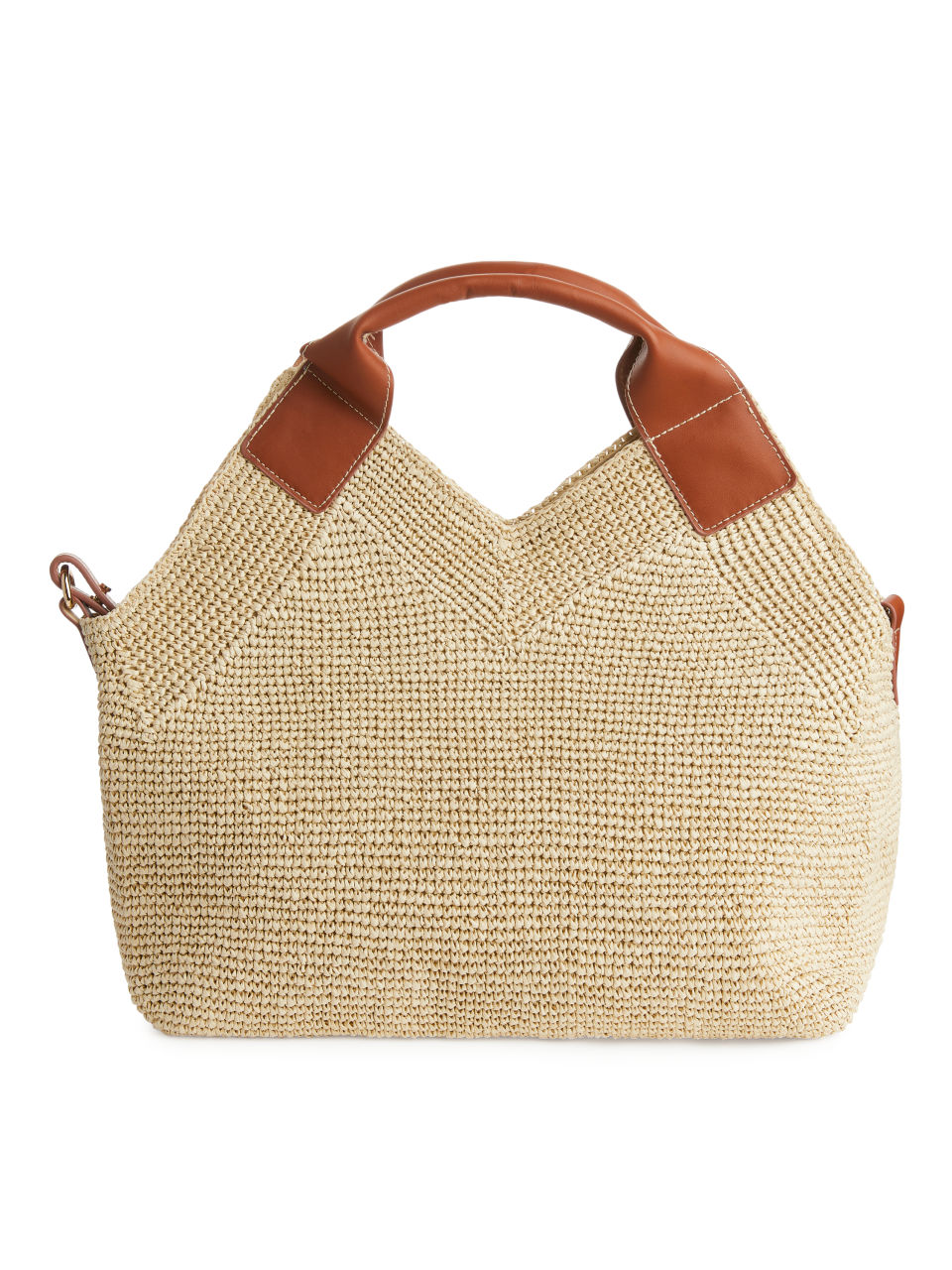 Braided Straw Tote - Yellow