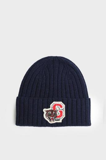 Gant Mössa D2. Tiger Knitted Beanie Blå