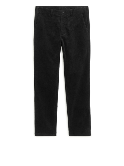 Straigh-Fit Corduroy Chinos - Black