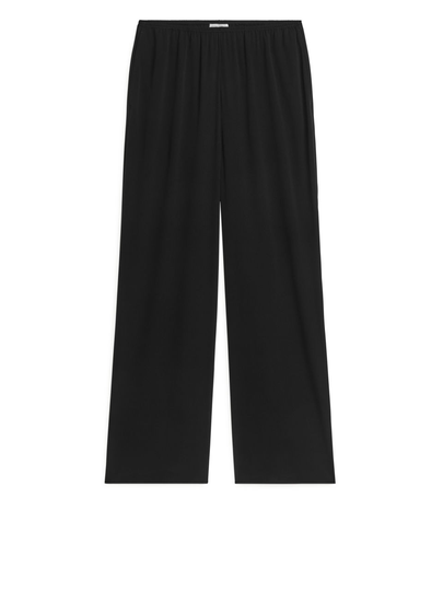 Silk Trousers - Black