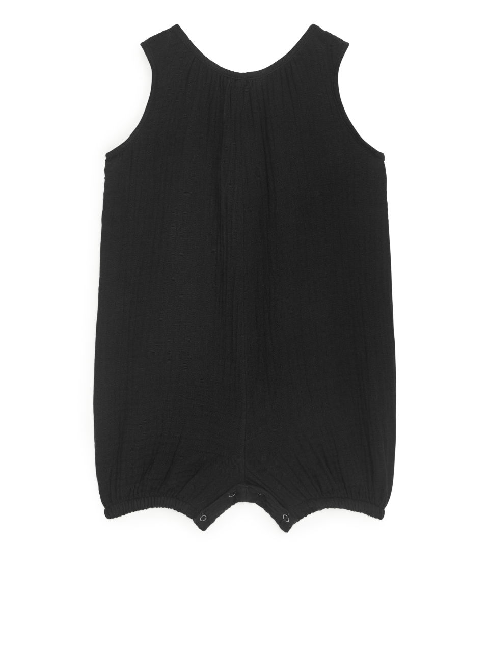 Organic Cotton Cheesecloth Jumpsuit - Black