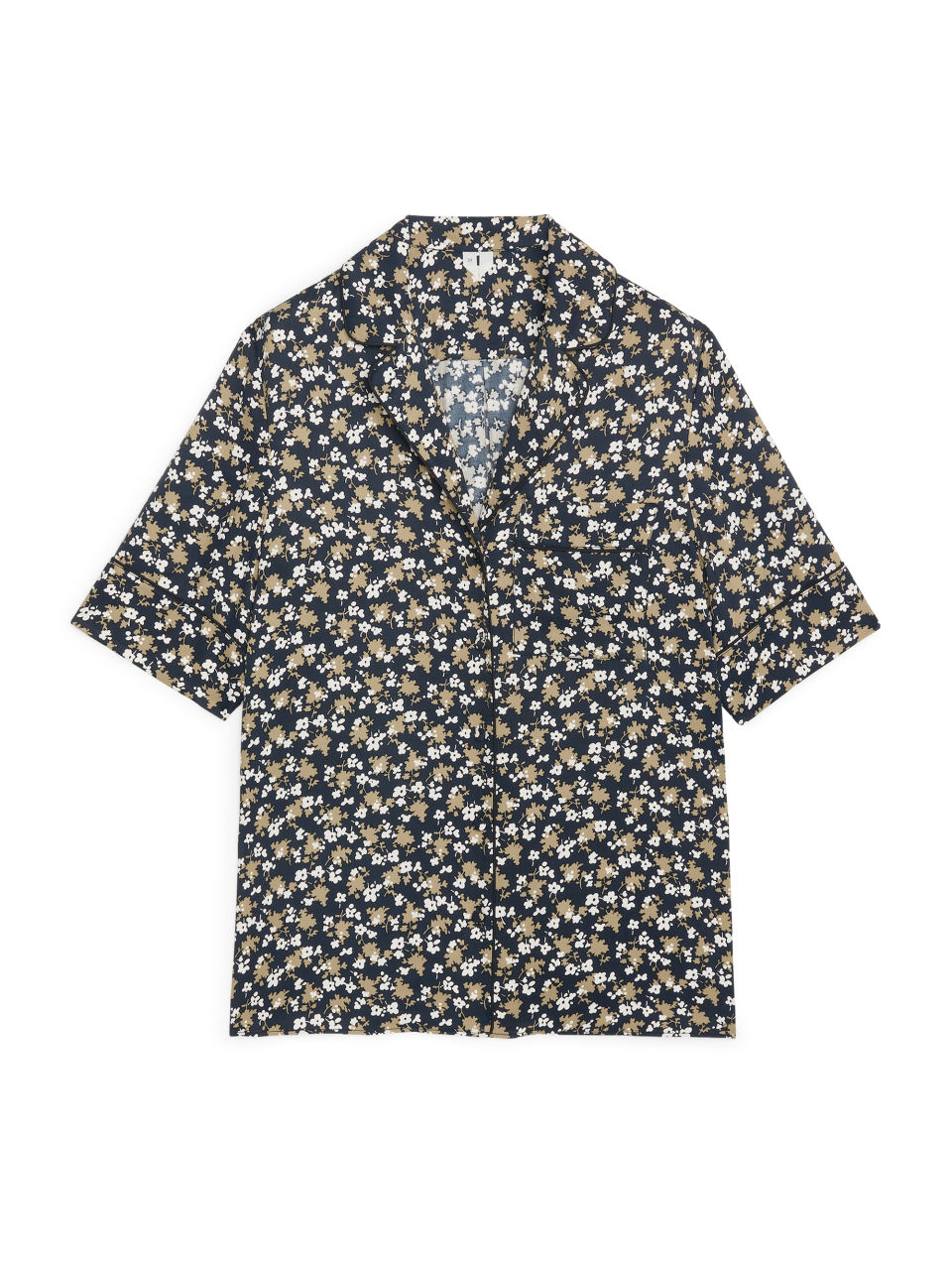 Floral Satin Blouse - Blue