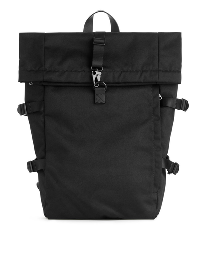 Commuter Roll-Top Backpack - Black