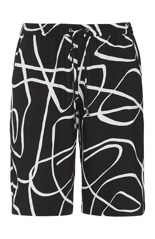 Cellbes Shorts med resår i midjan Svart Mönstrad