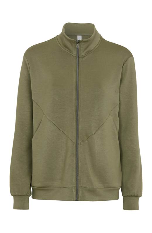 Soyaconcept Supermjuk sweatshirtjacka Banu Khakigrön