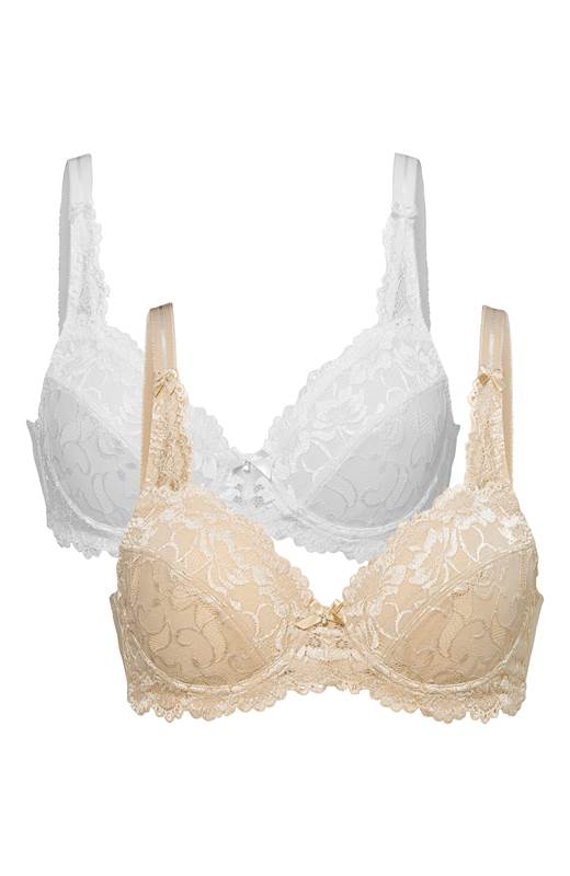 Cellbes Bygel-bh Maria 2-Pack Beige Vit