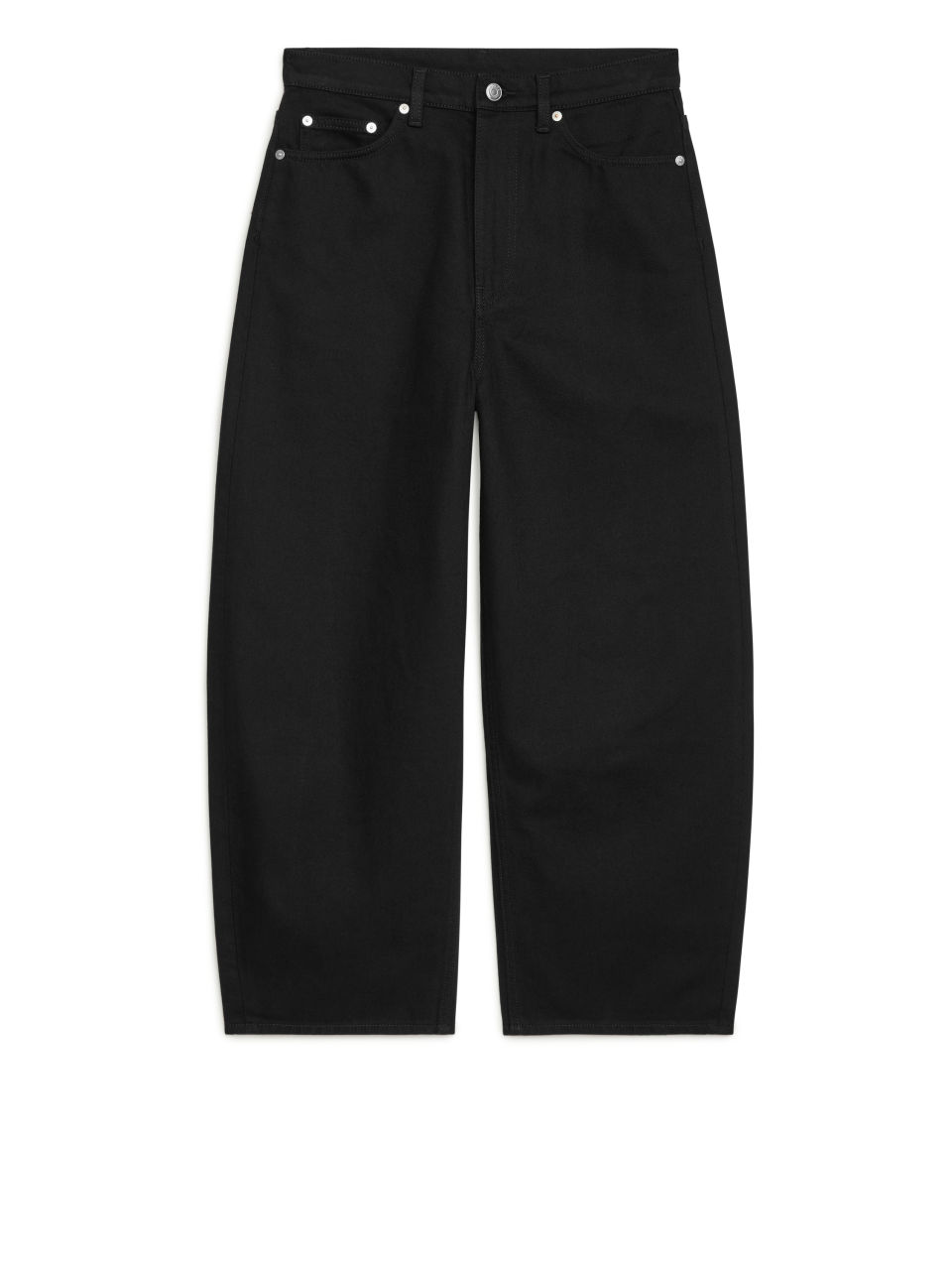 BARREL CROPPED Jeans - Black
