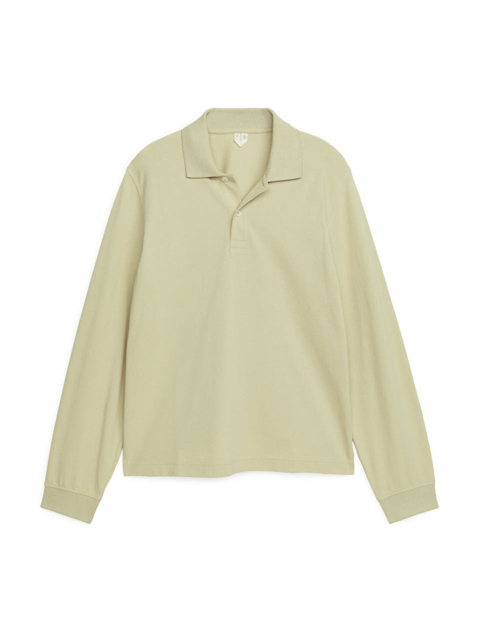 Long-Sleeved Piqué Polo Shirt - Yellow