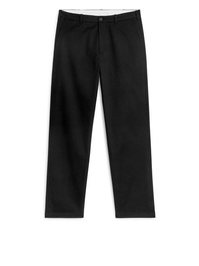 Regular Cotton-Stretch Chinos - Black