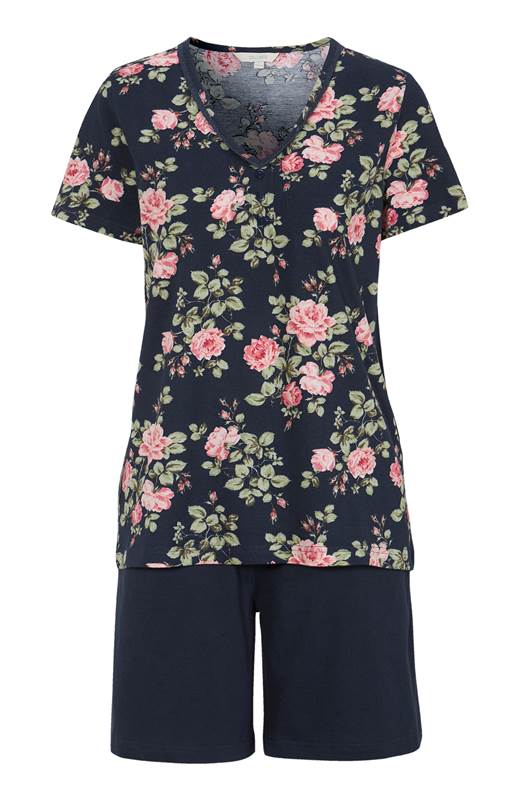 Cellbes Pyjamas Blommig Marin