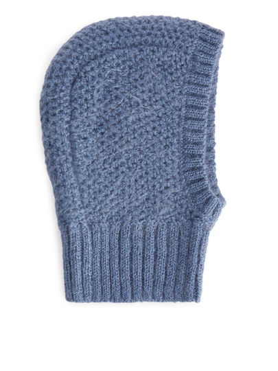 Knitted Hood - Blue