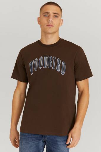 Woodbird T-Shirt Rics College Tee Brun