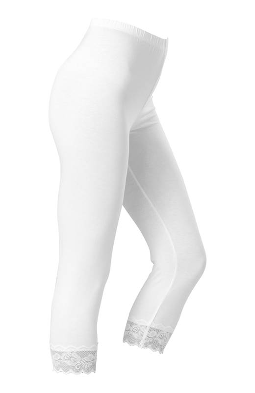 Cellbes Caprileggings med spets Offwhite