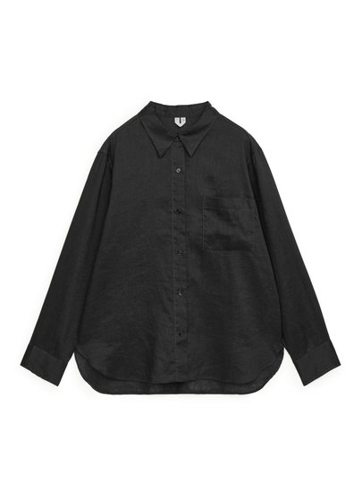 Lightweight Linen Shirt - Black