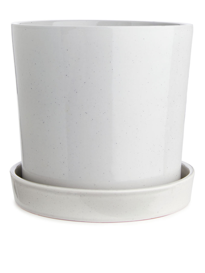 Terracotta Flower Pot 22 cm - Grey