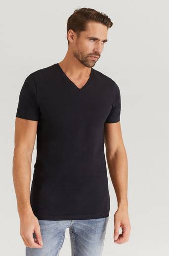 Bread & Boxers T-shirt V-neck Tee Blå