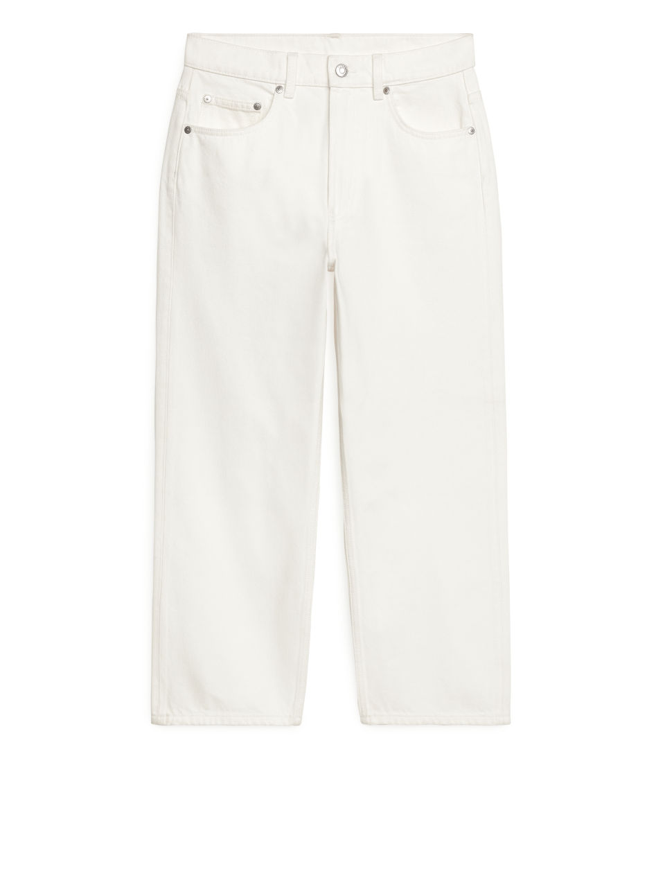 STRAIGHT CROPPED Jeans - White