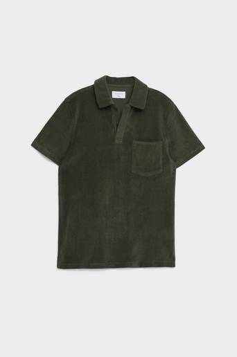 Studio Total Terry Open Collar Grön