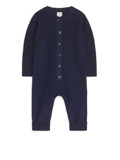 Knitted Overall - Blue