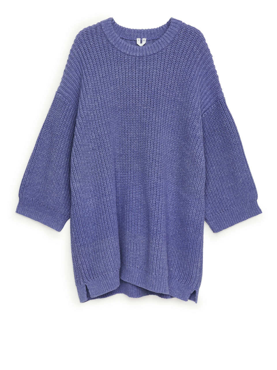 Oversized Cotton Blend Jumper - Purple
