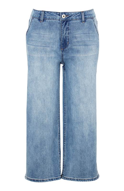 Cellbes Stretchiga jeans i culottemodell. Ljusblå Denim