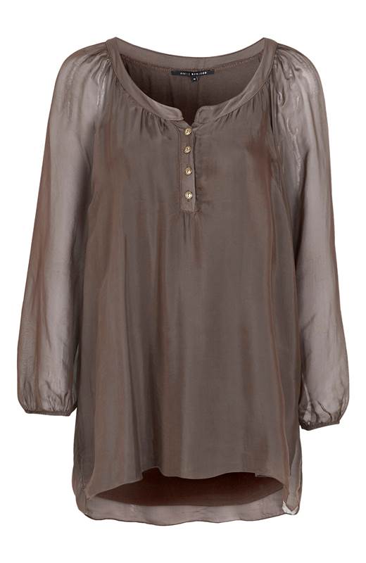 Truly mine Blus Odessa silkmix Mörkbrun