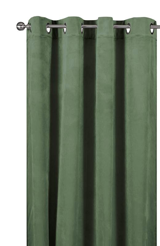 Cellbes Gardinlängder sammet enfärgad 2-Pack Dimgrön