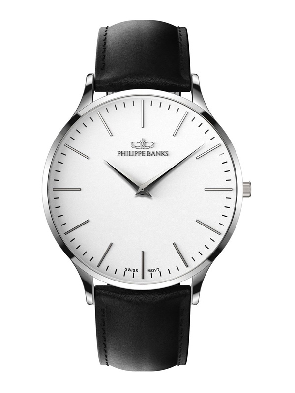 Philippe Banks Slimline 40 Black Leather 401-01-L01