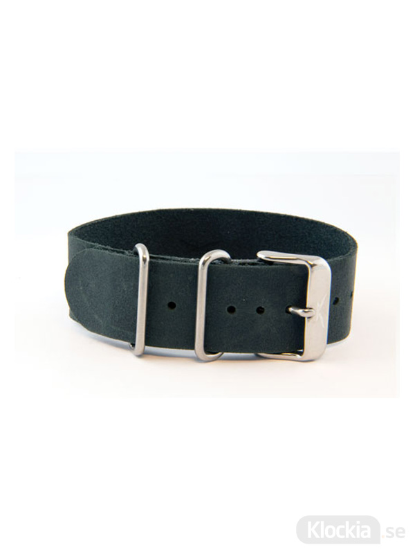 GUL Armband Snapper Leather Nato Black 22mm 205060001
