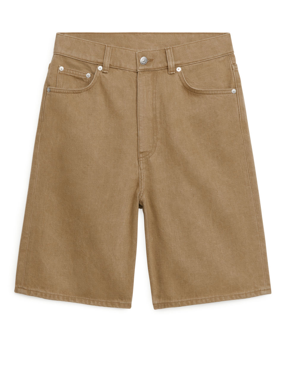 Denim Shorts - Beige