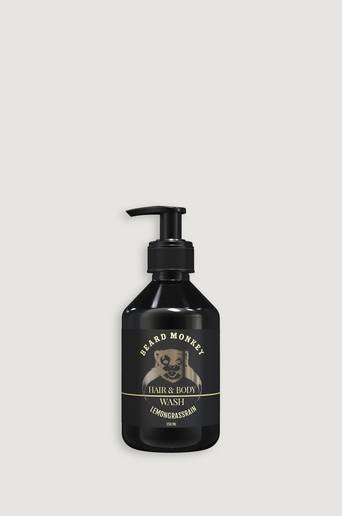 Beard Monkey Hair & Body Wash Lemongrass 250ml Grå