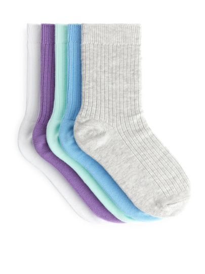 Rib Knit Socks - Green