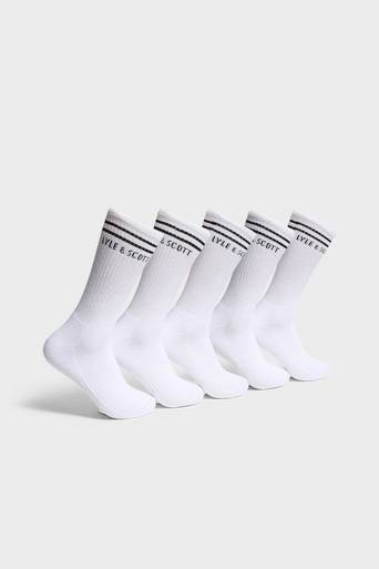 Lyle & Scott 5-Pack Strumpor Lamar Vit