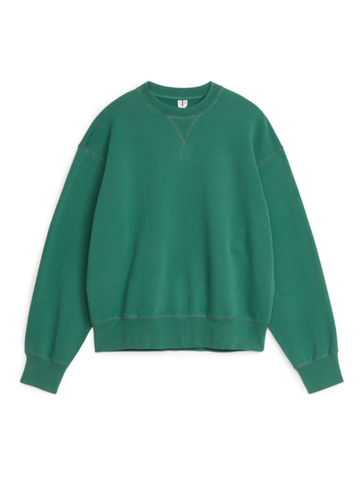 Oversized Terry Sweatshirt - Green