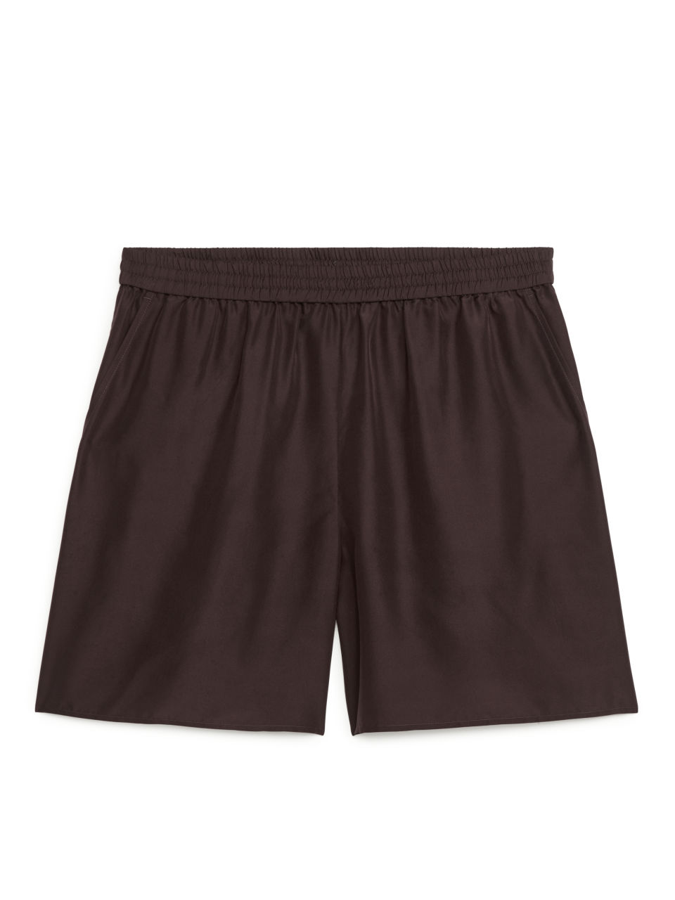Silk Shorts - Brown