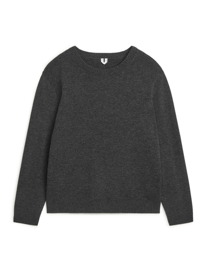 Merino Crew-Neck Jumper - Grey