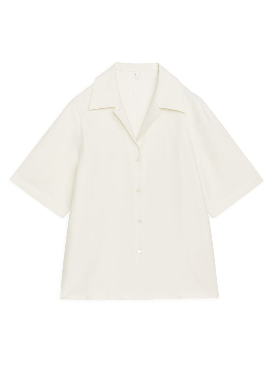 Relaxed Short-Sleeved Blouse - White
