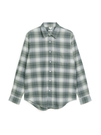 Relaxed Flannel Shirt - Grey